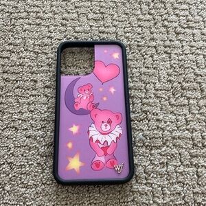 Wildflower pink/purple bear case- Iphone 13 pro max